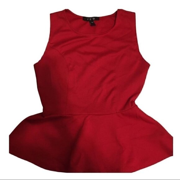 Red peplum  top - Picture 1 of 3